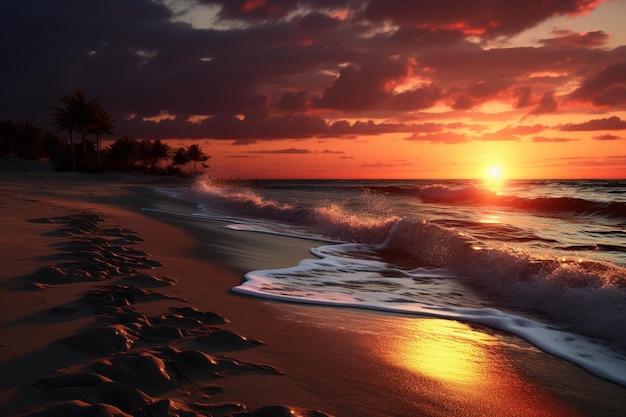 Fotos de pôr-do-sol na praia