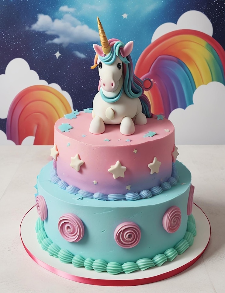 Fotos del diseño del pastel de unicornio