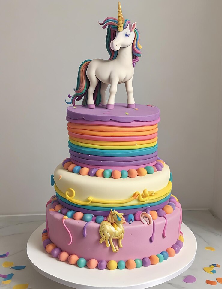 Fotos del diseño del pastel de unicornio