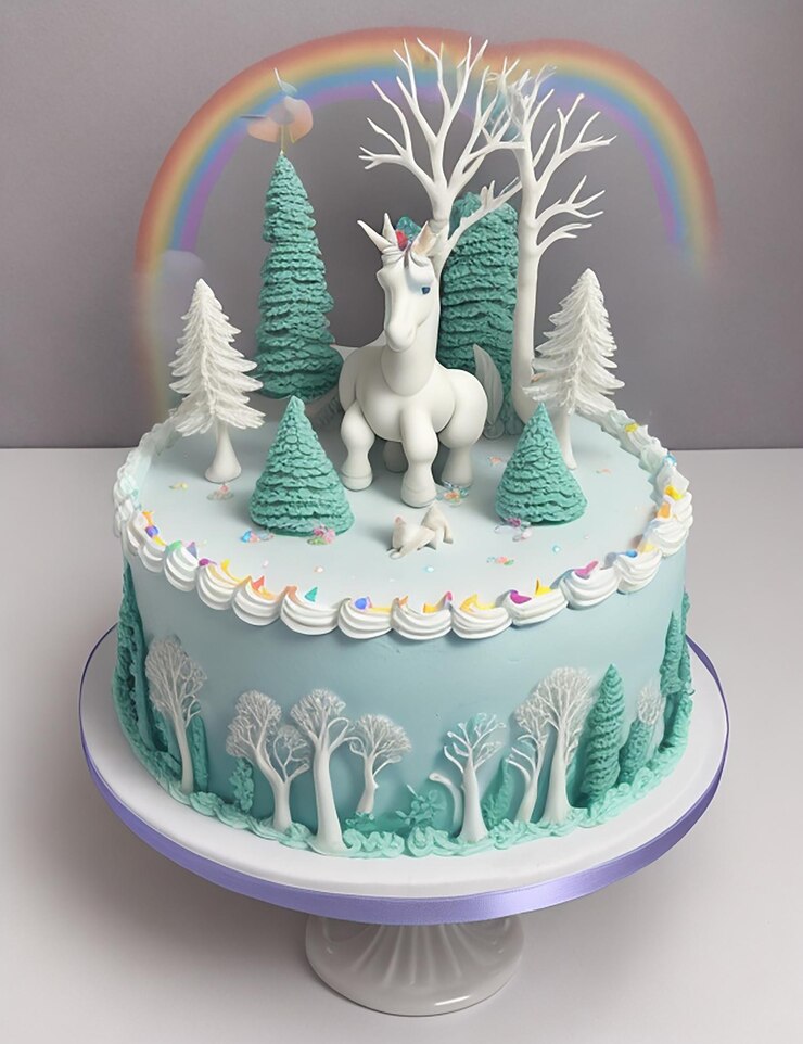 Fotos del diseño del pastel de unicornio
