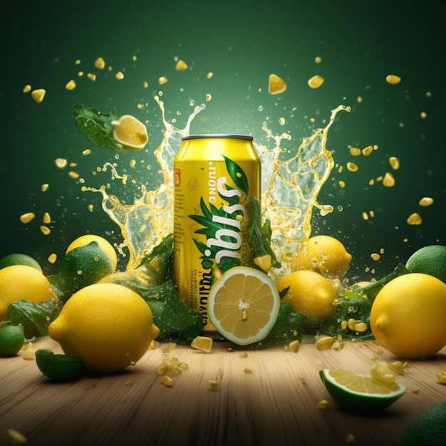 Fotos do produto Sprite Lemon 4k ultra de alta qualidade