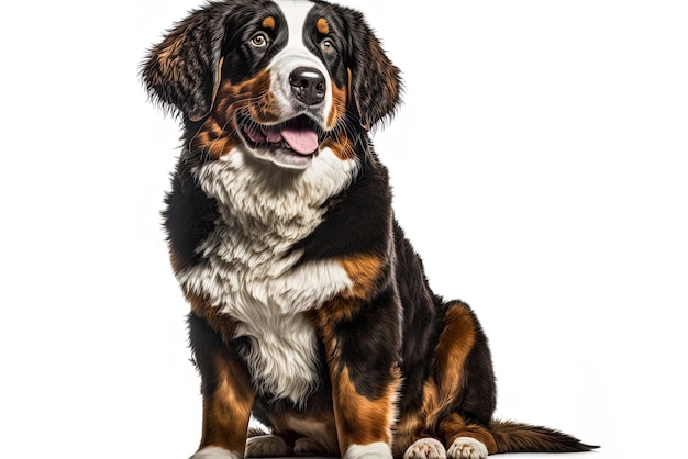 Fotos eines Berner Sennenhundes und eines Golden Retrievers, die vor einem weißen Hintergrund faulenzen