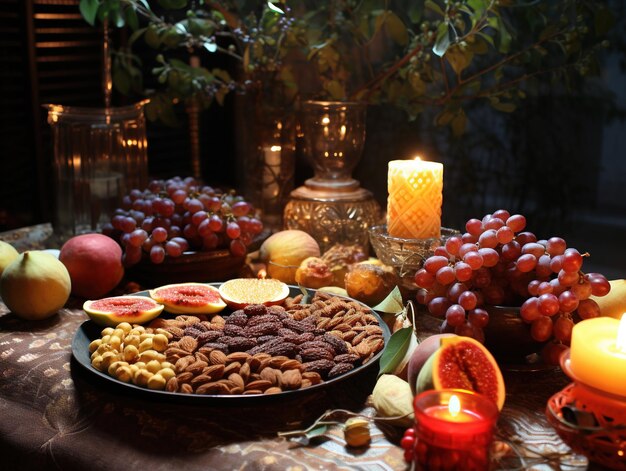 Foto fotos encantadoras de la celebración de shabe yalda y la estética de la noche de yalda