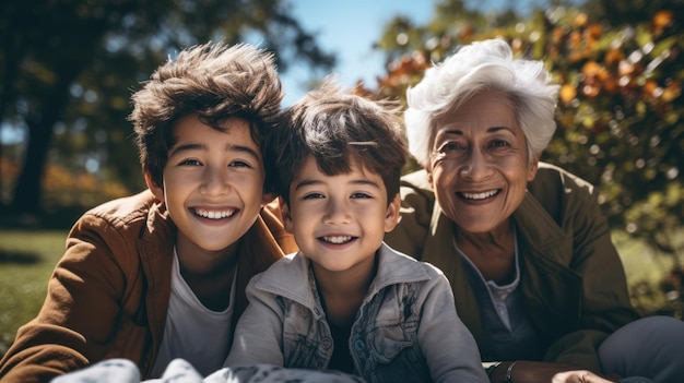 Fotos familiares de un día feliz en el jardín de casa.