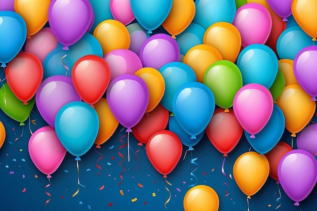 Fotos gratuitas de balões multicoloridos de fundo feliz e festivo