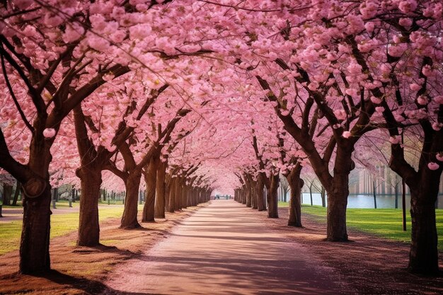 Foto fotos hermosas de cerezas en flor árboles en flor en primavera