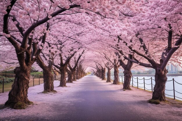 fotos hermosas de cerezas en flor árboles en flor en primavera