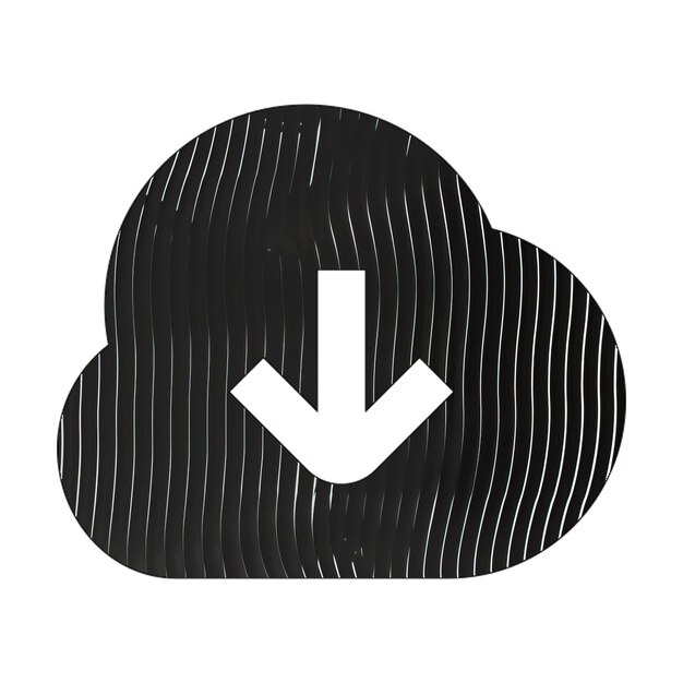 Foto fotos iconos nube descarga alt icono líneas blancas negras textura