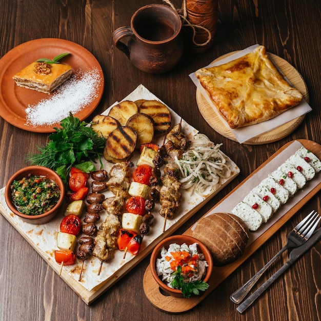 Foto fotos de menú de restaurante de comida de restaurante para el menú.