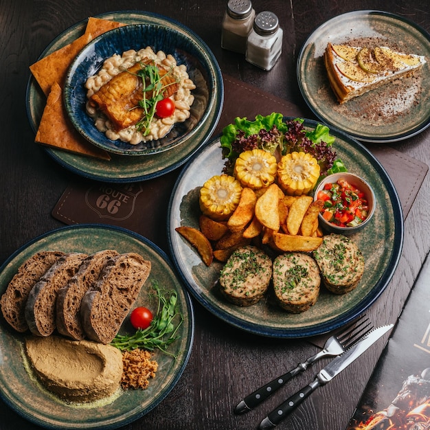 Fotos de menú de restaurante de comida de restaurante para el menú.