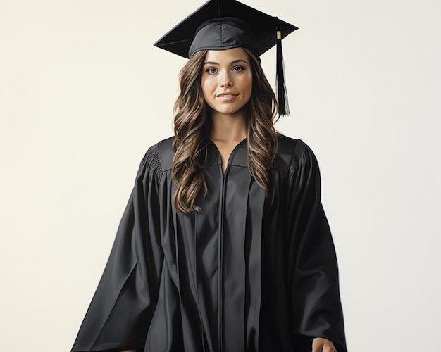 fotos de mujeres jóvenes graduadas en un fondo