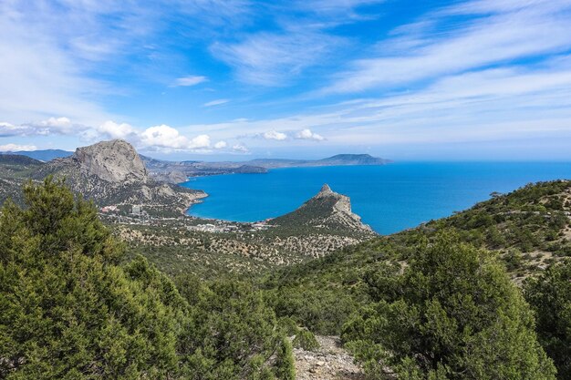 Fotos de la naturaleza en el sendero Golitsyn Paisajes del Mar Negro y las montañas de Crimea en la vegetación Crimea