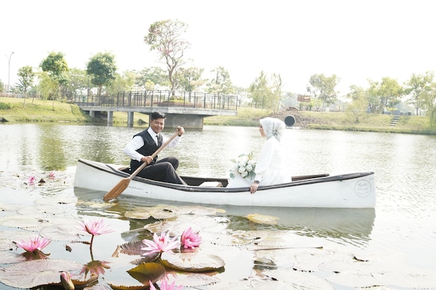 Foto fotos previas a la boda en el lago