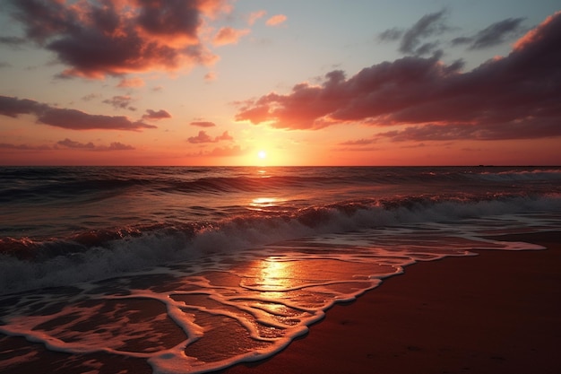 Fotos de la puesta de sol en la playa