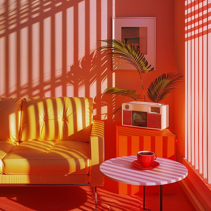Fotos renderizadas en 3D de la estética retro Kodak foto de retrato tomada con provia