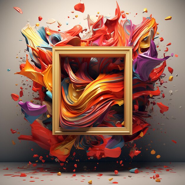 Fotos renderizadas en 3D de fondos de pantalla de arte abstracto artístico