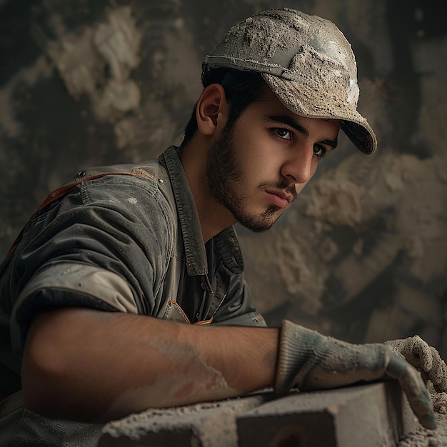 Fotos renderizadas en 3D de un hombre trabajador haciendo su trabajo