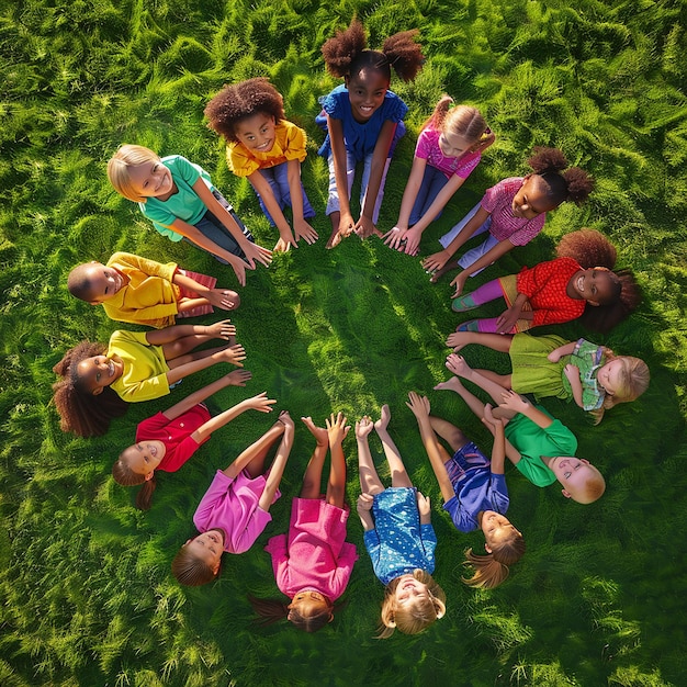 Fotos renderizadas en 3D de niños encantadores y felices