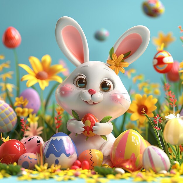 Foto fotos renderizadas en 3d de la pascua