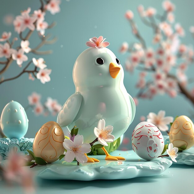 Foto fotos renderizadas en 3d de la pascua