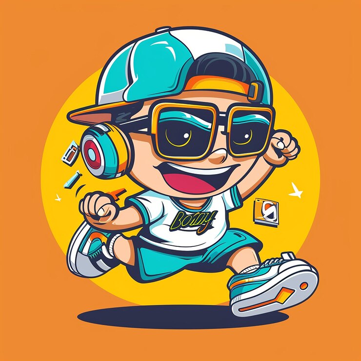 Foto fotos renderizadas de ilustrar um desenho de camiseta com tema de desenho animado