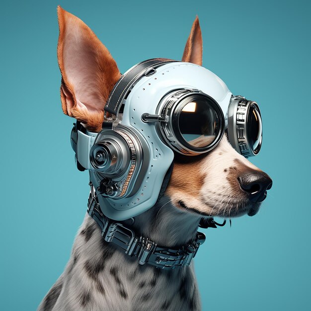 Foto fotos renderizadas em 3d de estilo futurista de cão