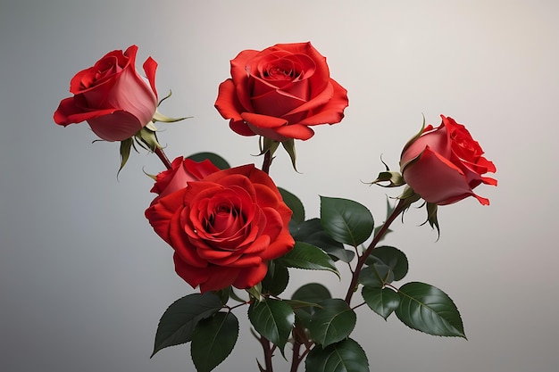 Fotos de las rosas rojas en flor