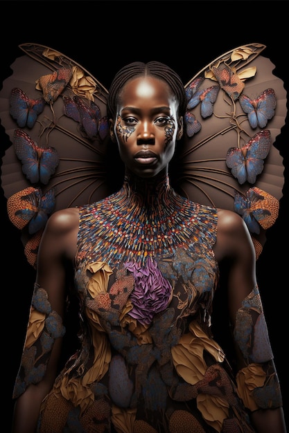 Foto fotos temáticas realistas de africanos, fictícias feitas por ia.