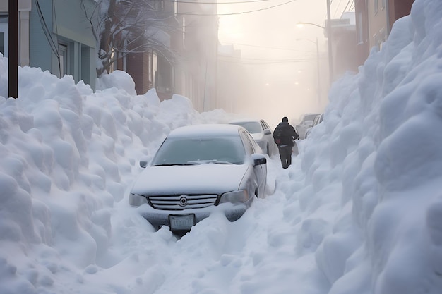 Fotos de la tormenta de nieve del caos nevado