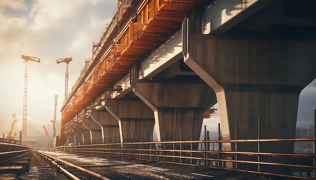 Fotoshoot bei den Bauarbeiten an Brücken und Viadukten