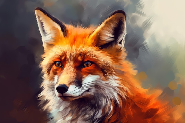 Fox closeup arte digital Gerar Ai