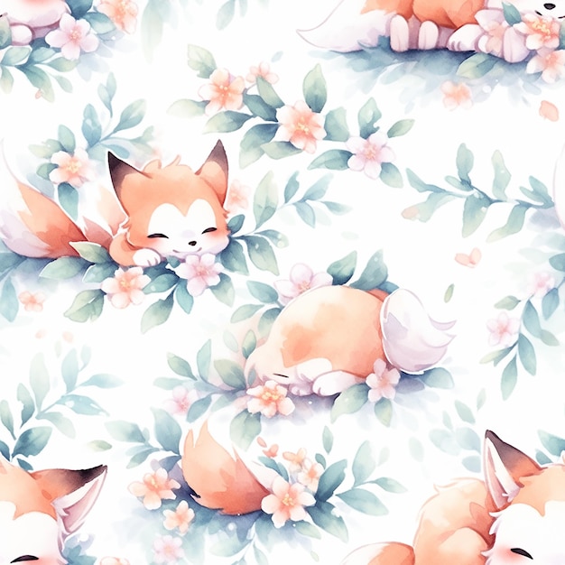 Fox in Pink Dress Charming Illustration im Speed Paint-Stil.