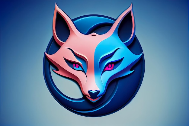 Fox-Logo-Minimalismus Generative KI