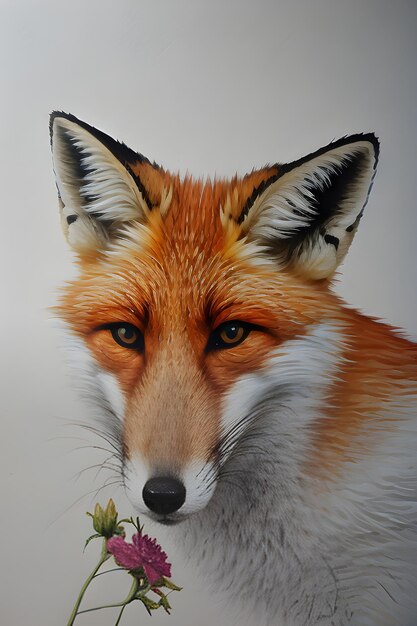 Fox Pintura dibujada a mano