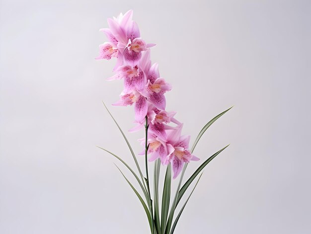 Foxtail-Orchideeblume im Studio-Hintergrund Einzel-Foxtail-Orchideenblume Schöne Blumenbilder