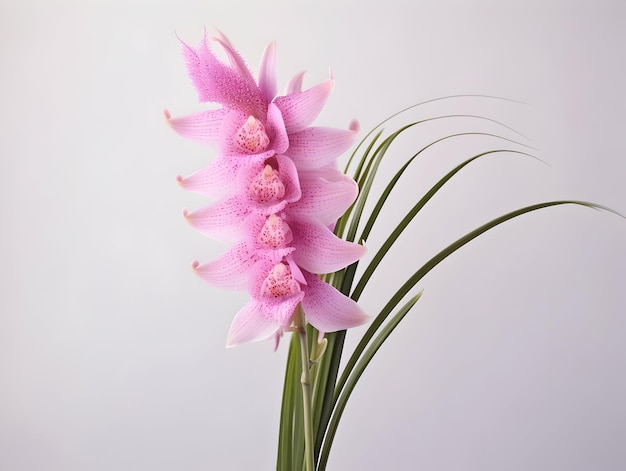 Foxtail-Orchideeblume im Studio-Hintergrund Einzel-Foxtail-Orchideenblume Schöne Blumenbilder