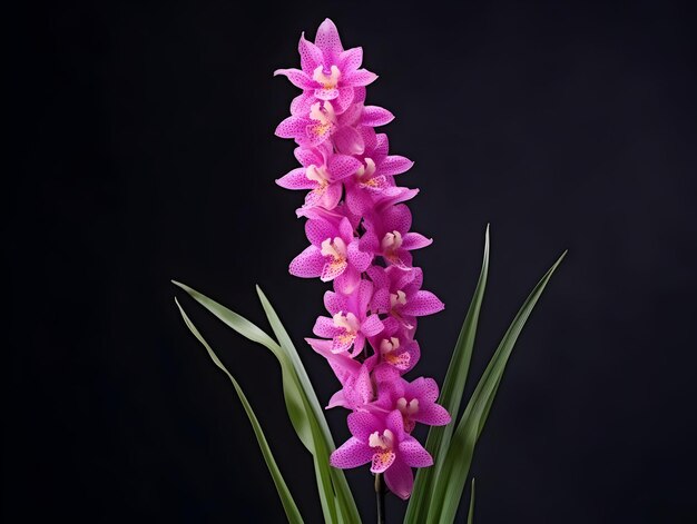 Foxtail-Orchideeblume im Studio-Hintergrund Einzel-Foxtail-Orchideenblume Schöne Blumenbilder