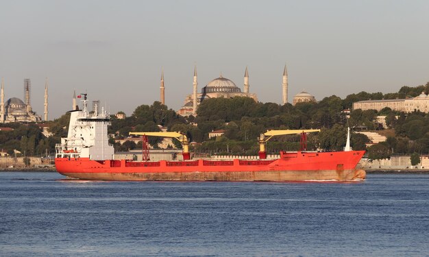 Frachtschiff im Meer