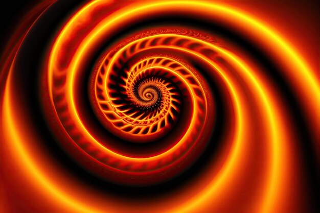 Fractal espiral ardiente