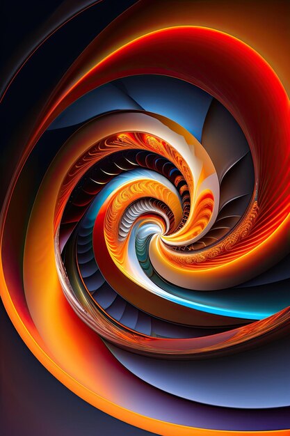 Fractal espiral ardiente