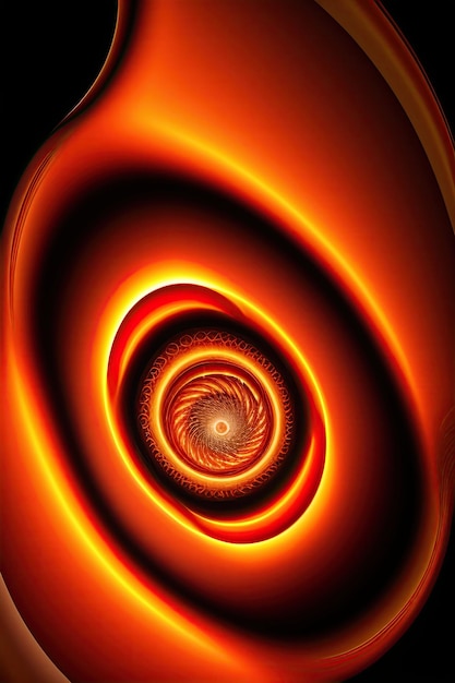 Fractal espiral ardiente