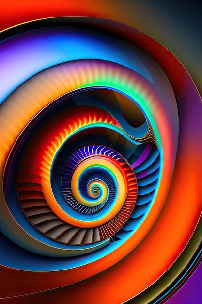 Fractal espiral ardiente