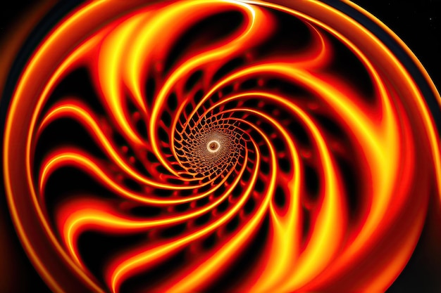 Fractal espiral de fuego