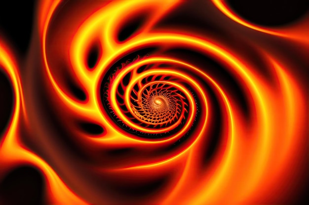 Fractal espiral de fuego