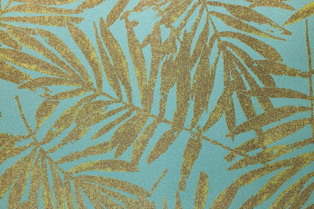 Foto fragment des bunten retro-wandteppich-textilmusters mit goldstruktur