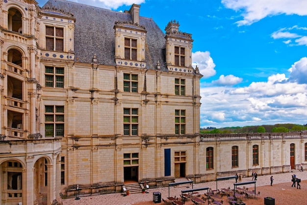 Fragment des Schlosses Chateau de Chambord im Departement Eure et Loir in der Region Loire-Tal in Frankreich.