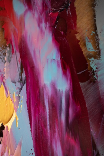 Fragment vielfarbiger Texturmalerei abstrakte Kunst Hintergrund Öl auf Leinwand