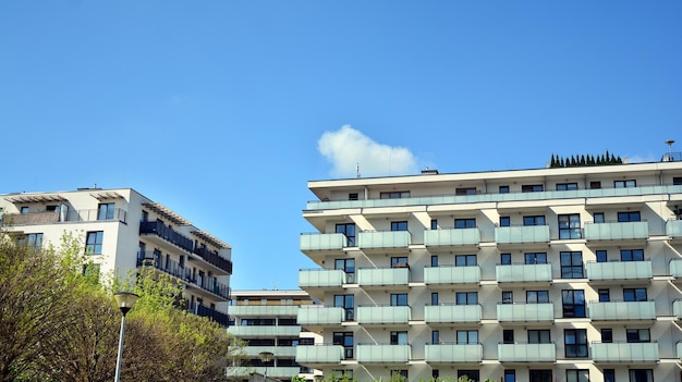 Fragmento abstrato da arquitetura contemporânea Área residencial