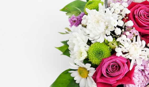 Fragmento de un ramo de flores frescas