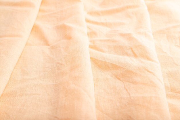 Foto fragmento de tejido de lino naranja